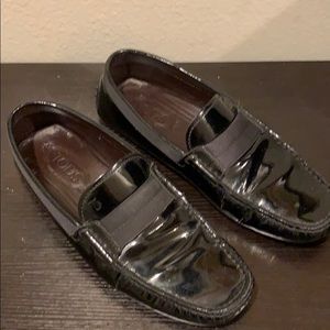 Tods patent leather drivers, Mens 7 Womens 8.5